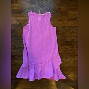 J. Crew crewcuts Girls' Purple Sleeveless Ruffle Hem Dress size 10 new!